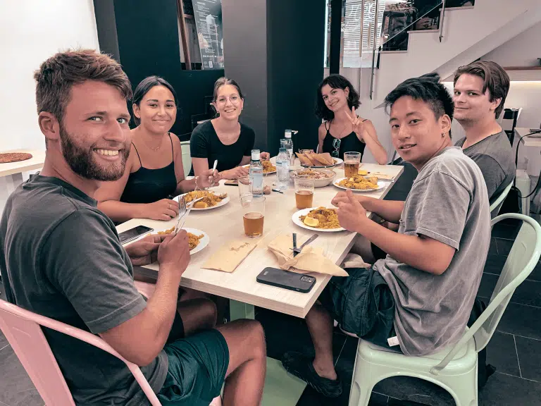 Students' lunch in a shared apartment
