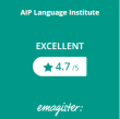 Instytut Językowy AIP uzyskał ocenę 4,7 na 5 w emagister